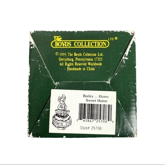 Boyds Bears Bearstone Resin Ornament - Bailey Home Sweet Home #25708. - Picture 6 of 15